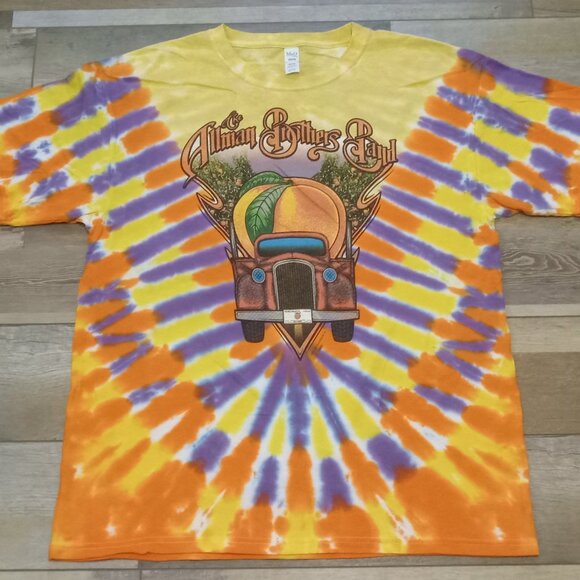 Allman Brothers Peach On Tour 2X-Large Tie Dye T-Shirt - Picture 1 of 4